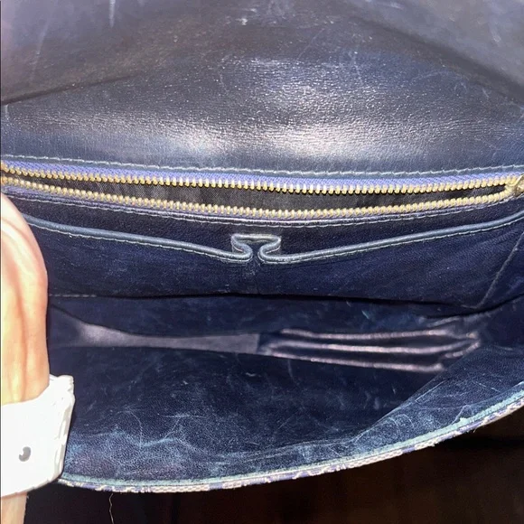 Celine Blue Monogram vintage Crossbody Gold Hardware - Picture 12 of 16